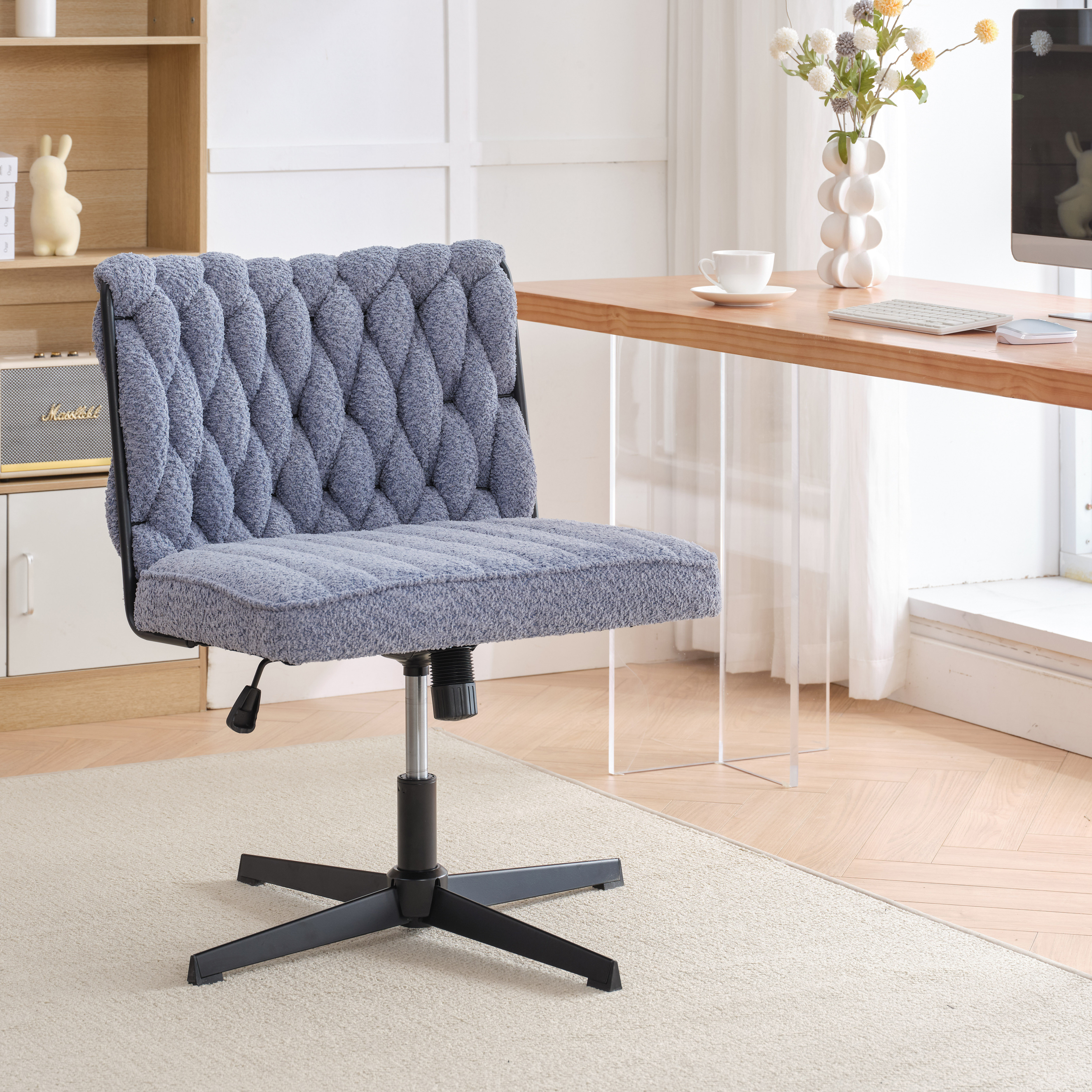 Latitude Run® Magena Armless Cross legged Office Chair with Latitude Run® Magena Armless Cross legged Office Chair with
